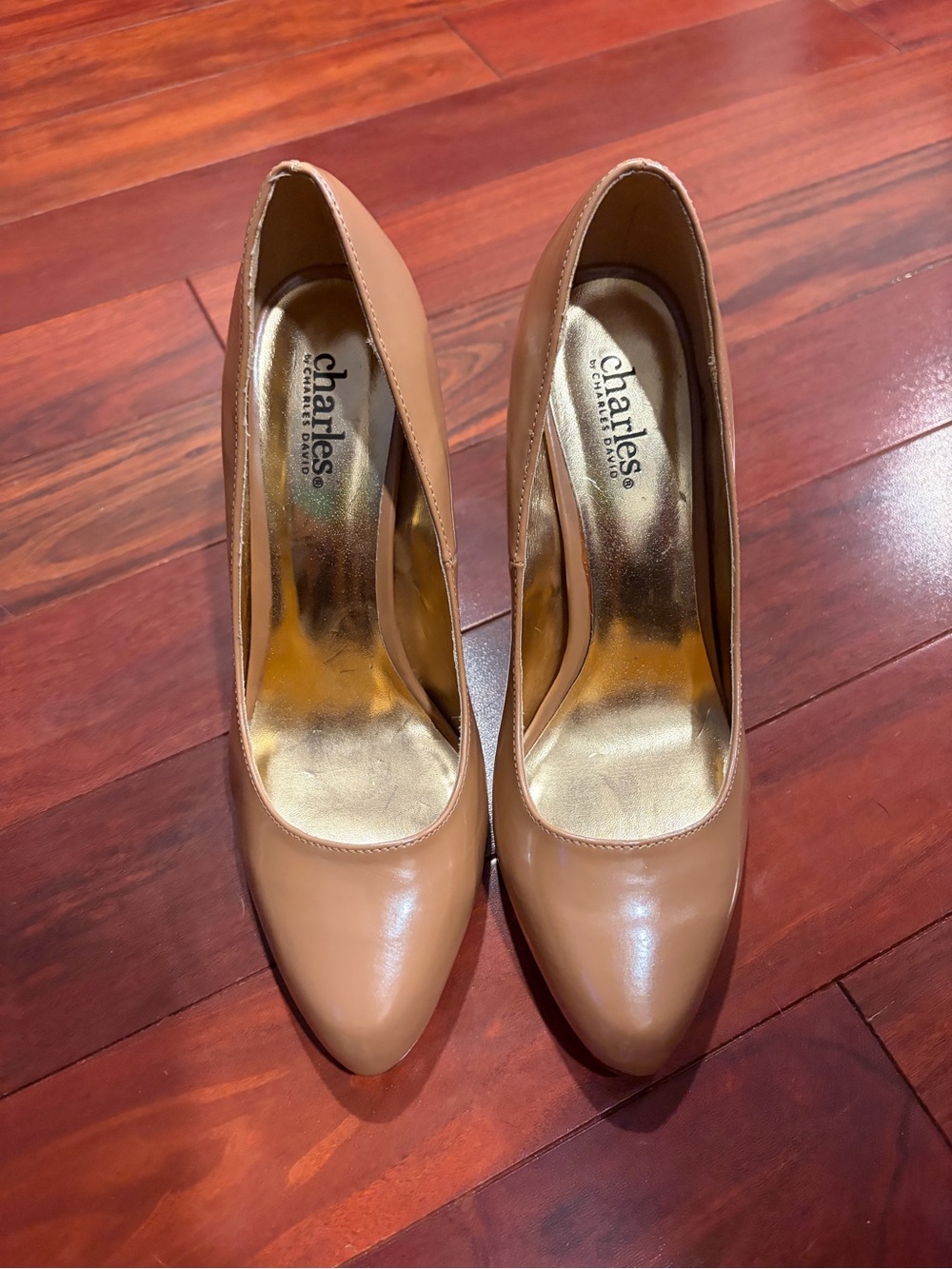 Charles By Charles David Beige Pointed-Toe Pumps